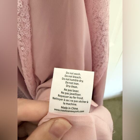 NWT Mestiza New York Margot Sequin Mini Dress Pink Balletcore Size Medium - Picture 11 of 12